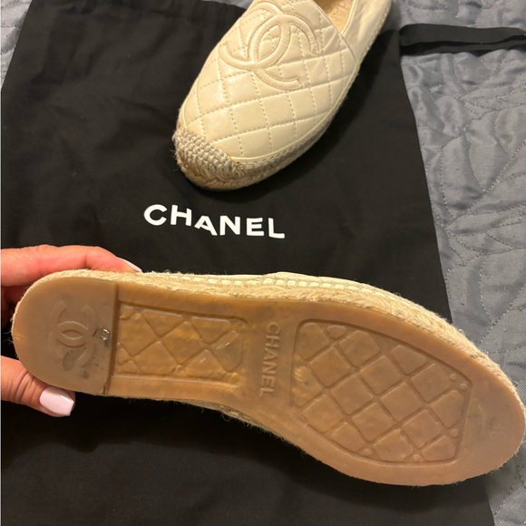 Chanel 36 Espadrilles ivory lambskin - Picture 5 of 14